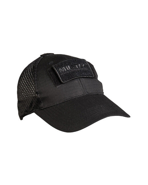 Mil-Tec Cap with Mesh, Black