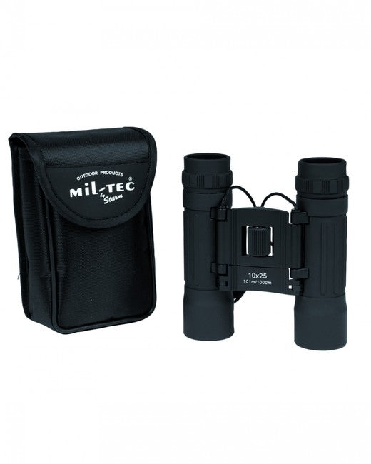 Mil-Tec Folding Binoculars 10x25, Black