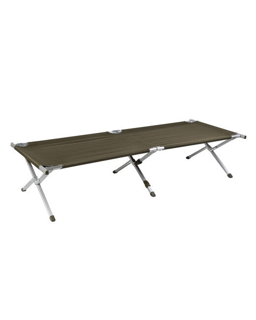Mil-Tec Folding Aluminum Cot with Bag, 210x70 cm, Olive
