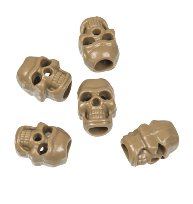 Mil-Tec Skull Paracord Ends 10pcs, Coyote