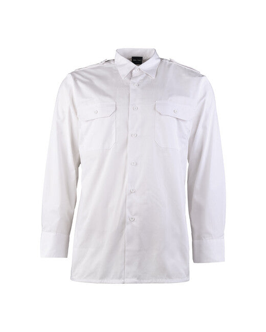 Mil-Tec Service Shirt Long Sleeve, White