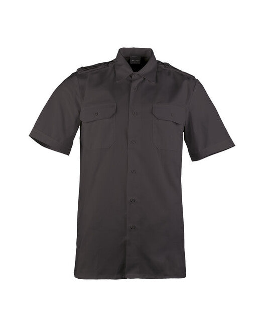 Mil-Tec Service Shirt Short Sleeve, Black