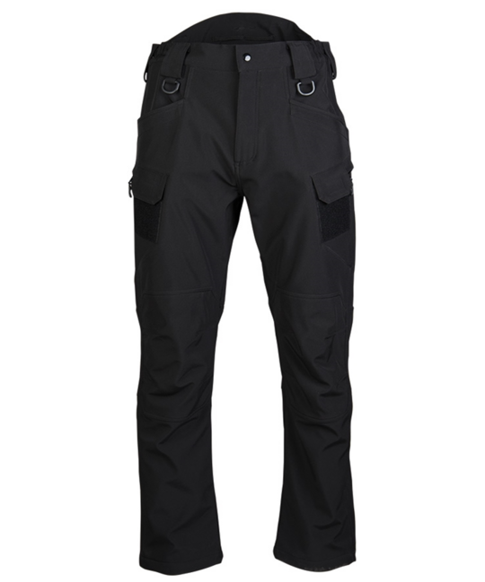 Mil-Tec Assault Softshell Pants, Black