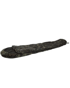 Mil-Tec Mummy Sleeping Bag with Bag, Woodland
