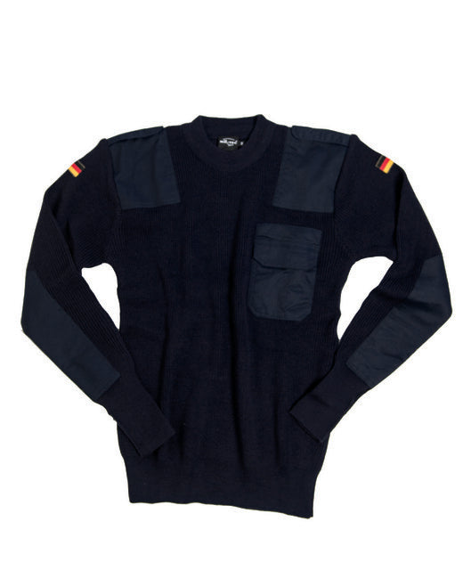Mil-Tec BW Sweater with Pocket, Navy Blue