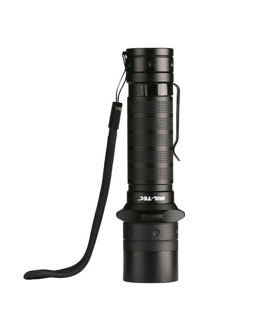 Mil-Tec Mission 1000 Rechargeable Flashlight, Black