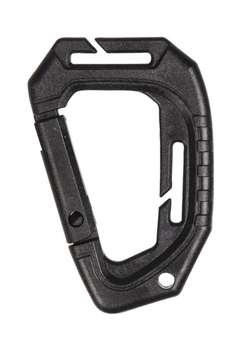 Mil-Tec Tactical MOLLE Plastic Carabiner, Black 2pcs