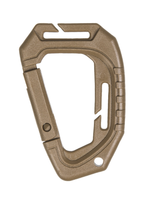 Mil-Tec Tactical MOLLE Plastic Carabiner, Coyote 2pcs
