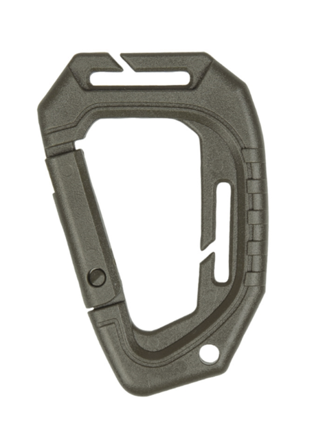 Mil-Tec Tactical MOLLE Plastic Carabiner, Olive 2pcs