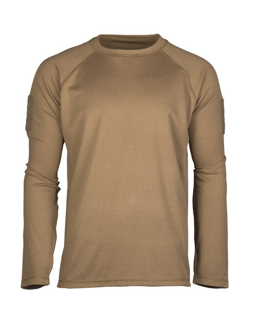 Mil-Tec Tactical Quick-Dry Long Sleeve Shirt, Dark Coyote