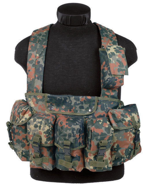 Mil-Tec Tactical Vest with 6 Pockets, Flecktarn