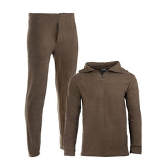 Mil-Tec Thermal Underwear with Zip, Olive