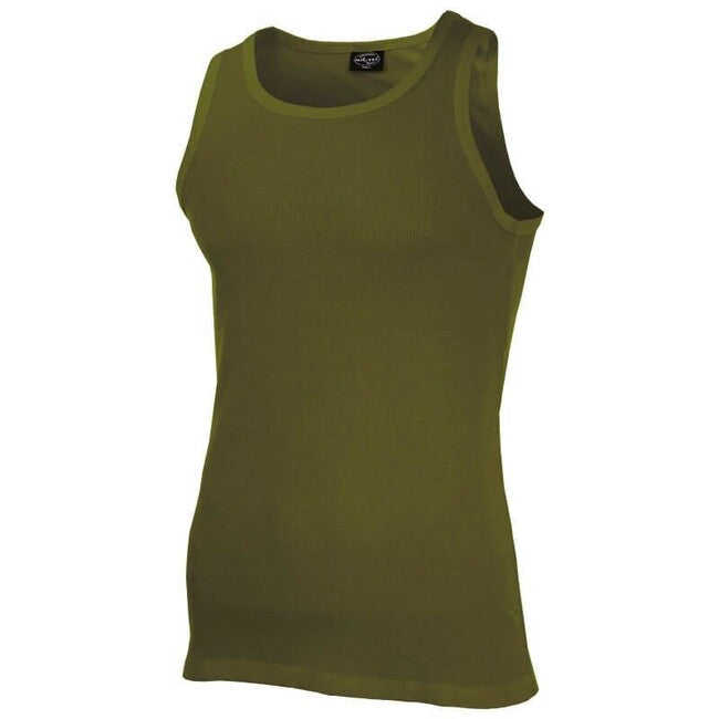 Mil-Tec Gerippt Fine Stripe Tank Top, Olive