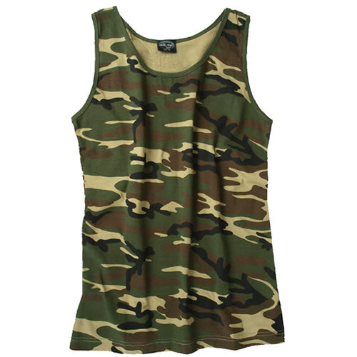Mil-Tec Men's Tank Top, Woodland