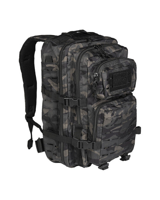 Mil-Tec Dark Camouflage Laser-Cut Assault Backpack LG