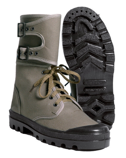 Mil-Tec Comando Canvas Boots with Straps, Olive