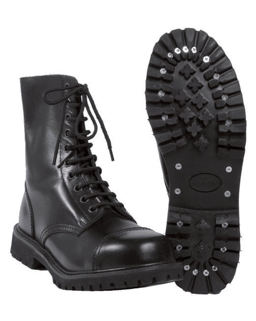 Mil-Tec Invader Boots High 10 Eyes Black
