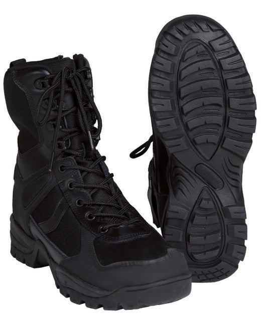 Mil-Tec Patrol Boots with Zip, Black