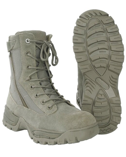 Mil-Tec Tactical Boots with Dual YKK Zippers, Foliage