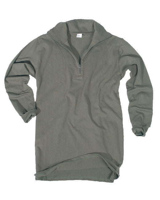 Mil-Tec BW T-Shirt with Zipper, Olive