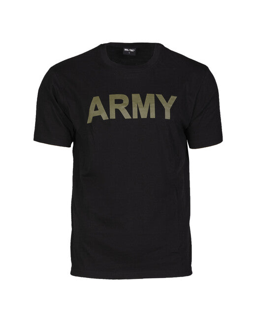 Mil-Tec T-Shirt Short Sleeve ARMY, Black
