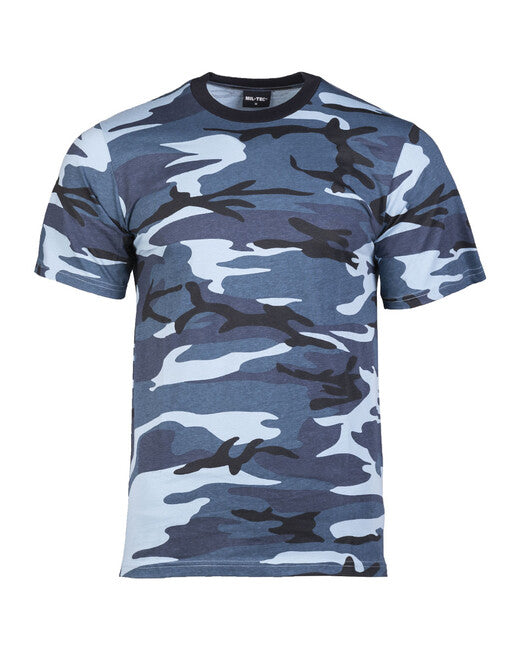 Mil-Tec T-Shirt Short Sleeve, Sky Blue Camo