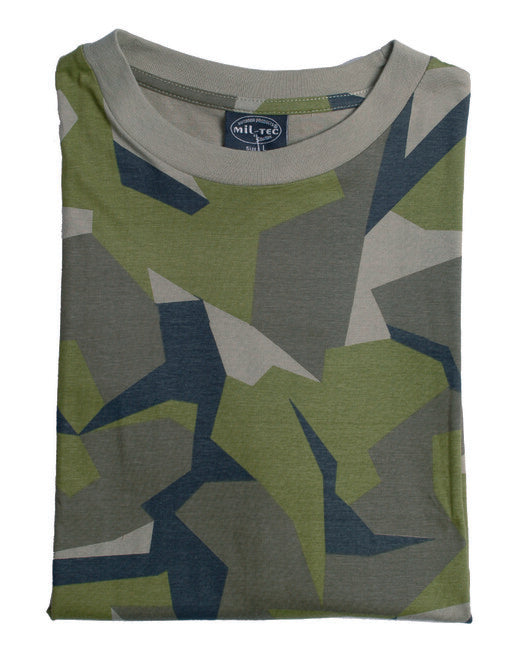 Mil-Tec T-Shirt Short Sleeve Swedish Camouflage