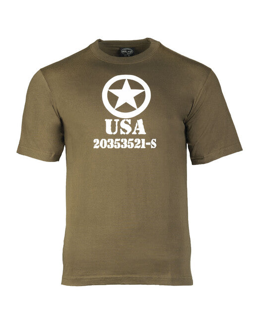 Mil-Tec USA Allied Star T-Shirt, Olive