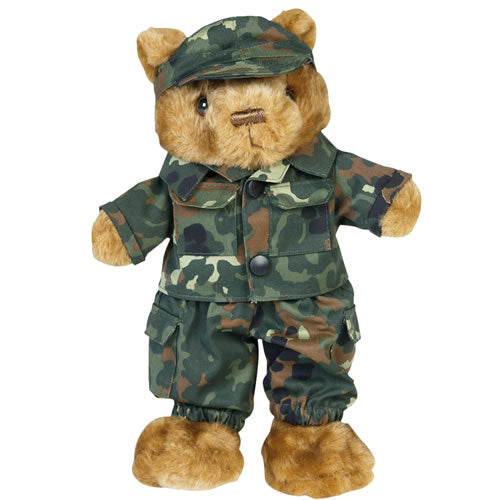 Mil-Tec Uniform for Small Plush Teddy Bear, Flecktarn