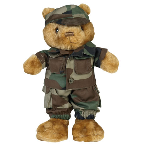 Mil-Tec Uniform for Small Plush Teddy Bear, Woodland