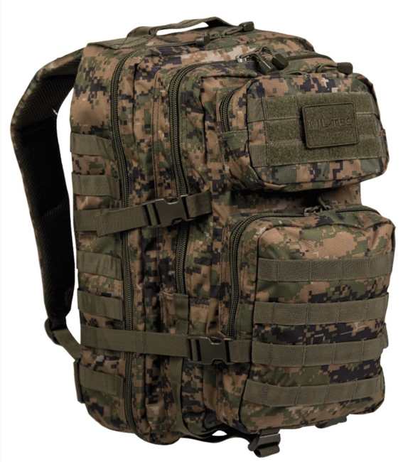 Mil-Tec US Assault Large Backpack, Digital Woodland, 36L