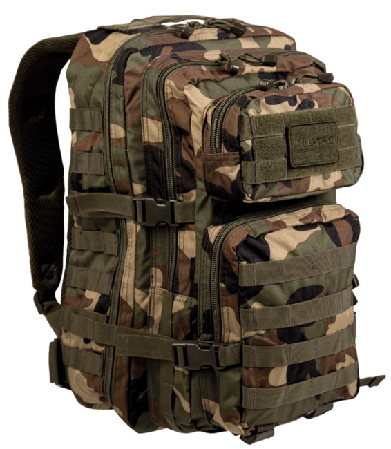 Mil-Tec US Assault Backpack Woodland, 36L