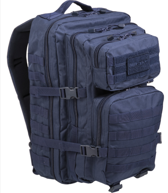 Mil-Tec US Assault Rucksack, Navy Blue, 36L
