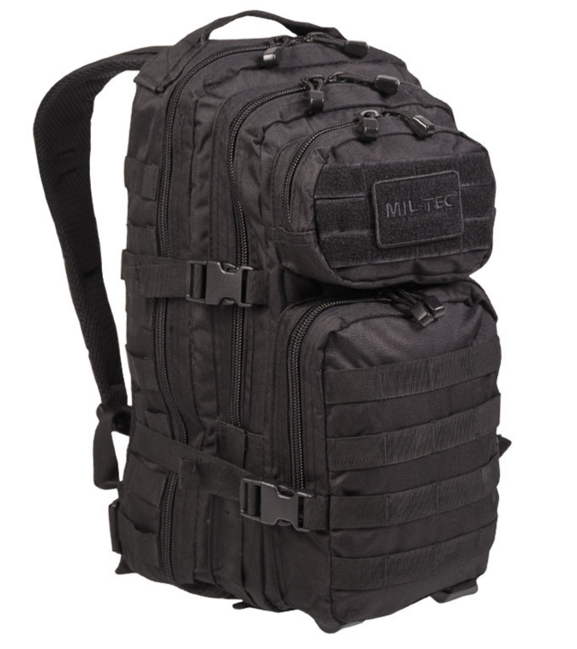 Mil-Tec US Assault Small Backpack, Black, 20L