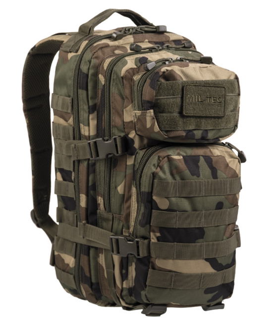 Mil-Tec US Assault Small Backpack, Woodland, 20L