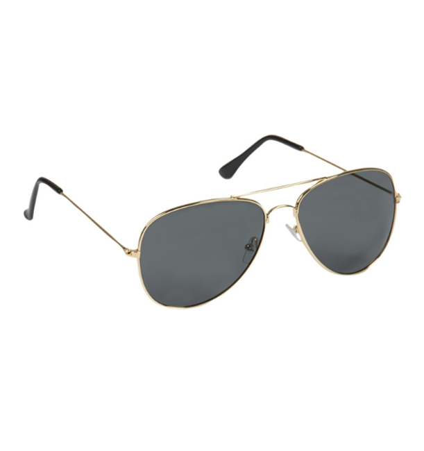 Mil-Tec US Pilot Sunglasses, Gold-Plated with Case