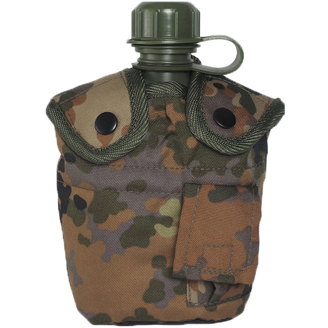 Mil-Tec US poľná fľaša vzor Flecktarn 1l s ALU miskoou