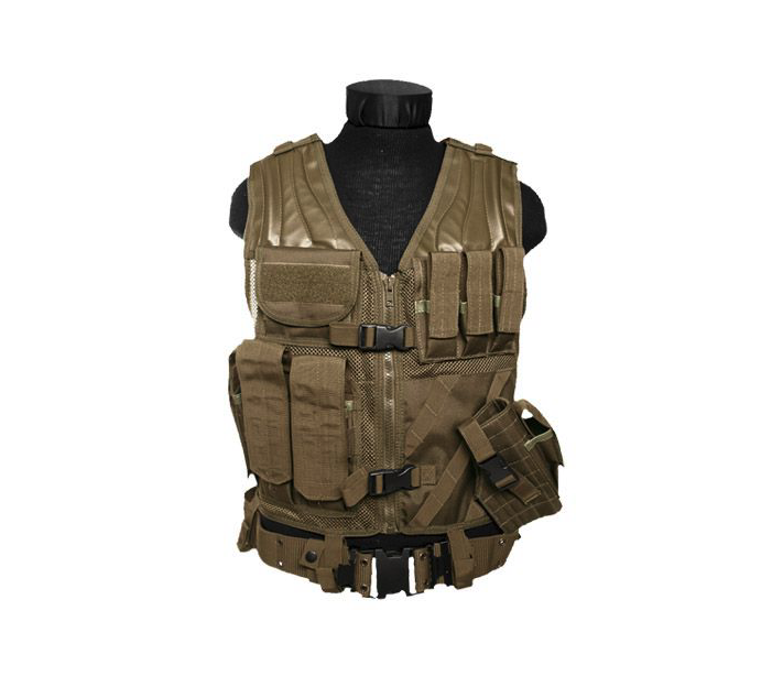 Mil-Tec USMC Αμάνικο Γιλέκο Τακτικό με Ζώνη, Coyote