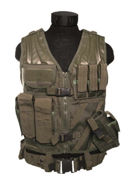 Mil-Tec USMC Tactical Vest with Belt, Olive