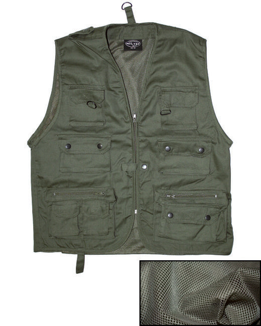 Mil-Tec Hunting Vest with Mesh, Olive