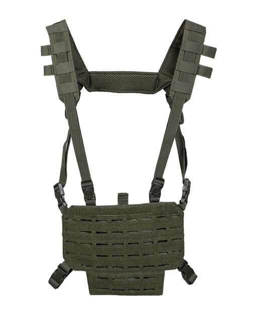 Mil-Tec Tactical Chest Rig Light with LASER Panel Vest, Green