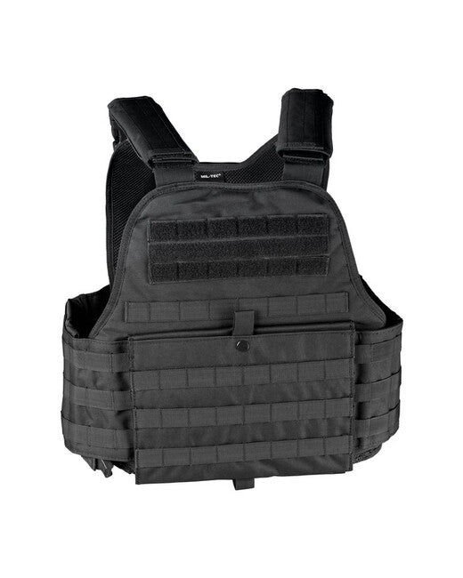 Mil-Tec MOLLE Tactical Plate Carrier Vest, Black