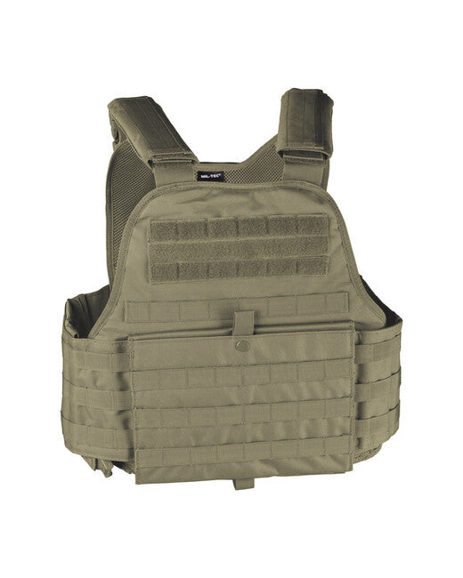 Mil-Tec Tactical MOLLE Plate Carrier Vest, Green