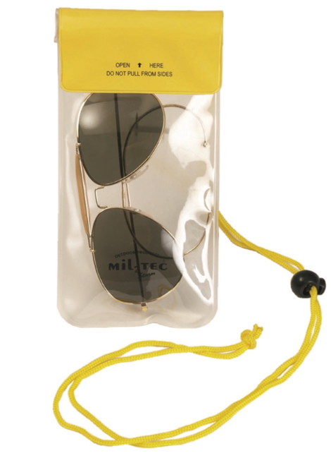 Mil-Tec Waterproof Neck Pouch, Yellow 95x195mm