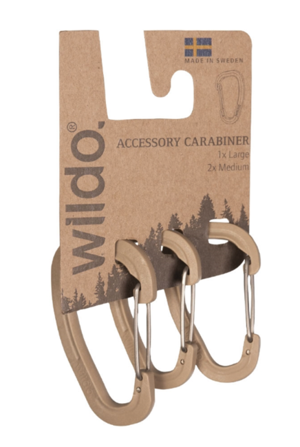 Mil-Tec Wildo Carabiner Set 3pcs, Coyote