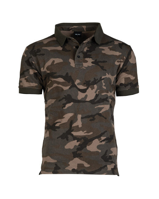 Mil-Tec Woodland Prewash Polo Shirt