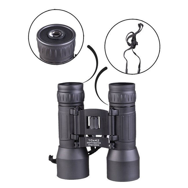 Mil-Tec Folding Binoculars 10x42, Black