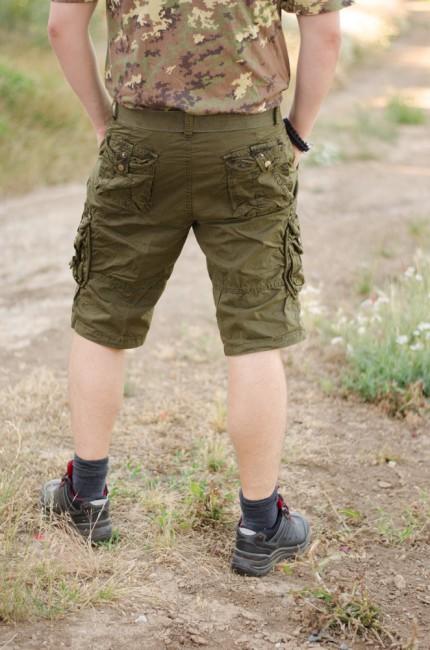 Mil-Tec Vintage Shorts Prewash, Olive