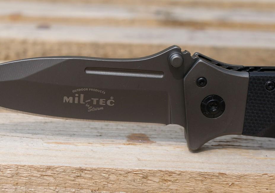 Mil-Tec DA35 Micarta Fixed Blade Knife, Black, 22cm