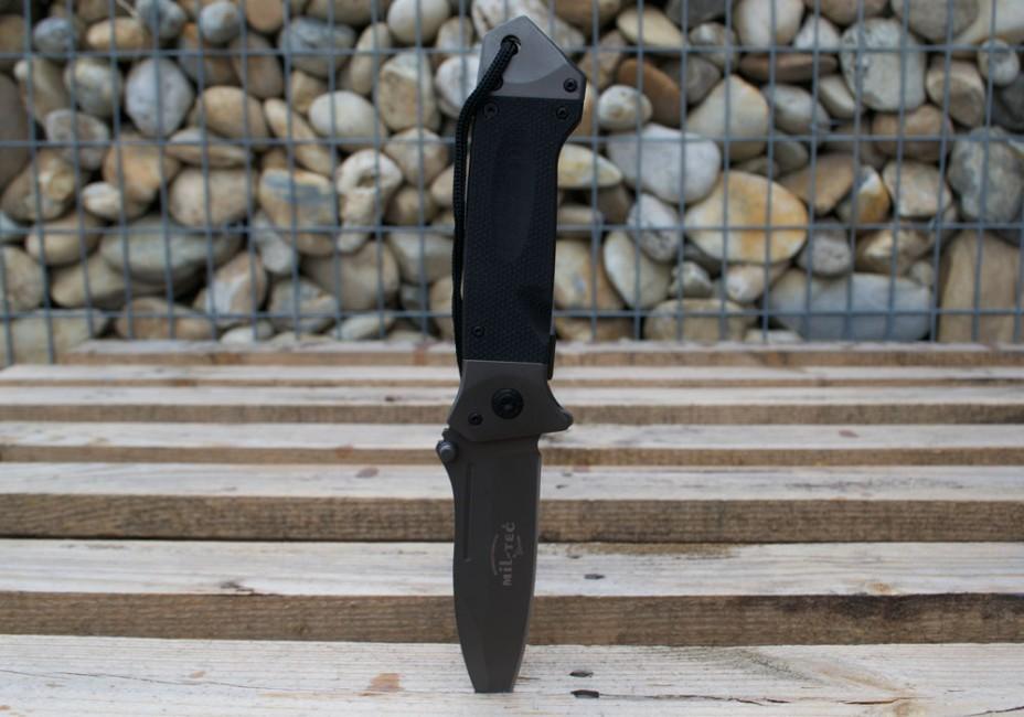 Mil-Tec DA35 Micarta Fixed Blade Knife, Black, 22cm